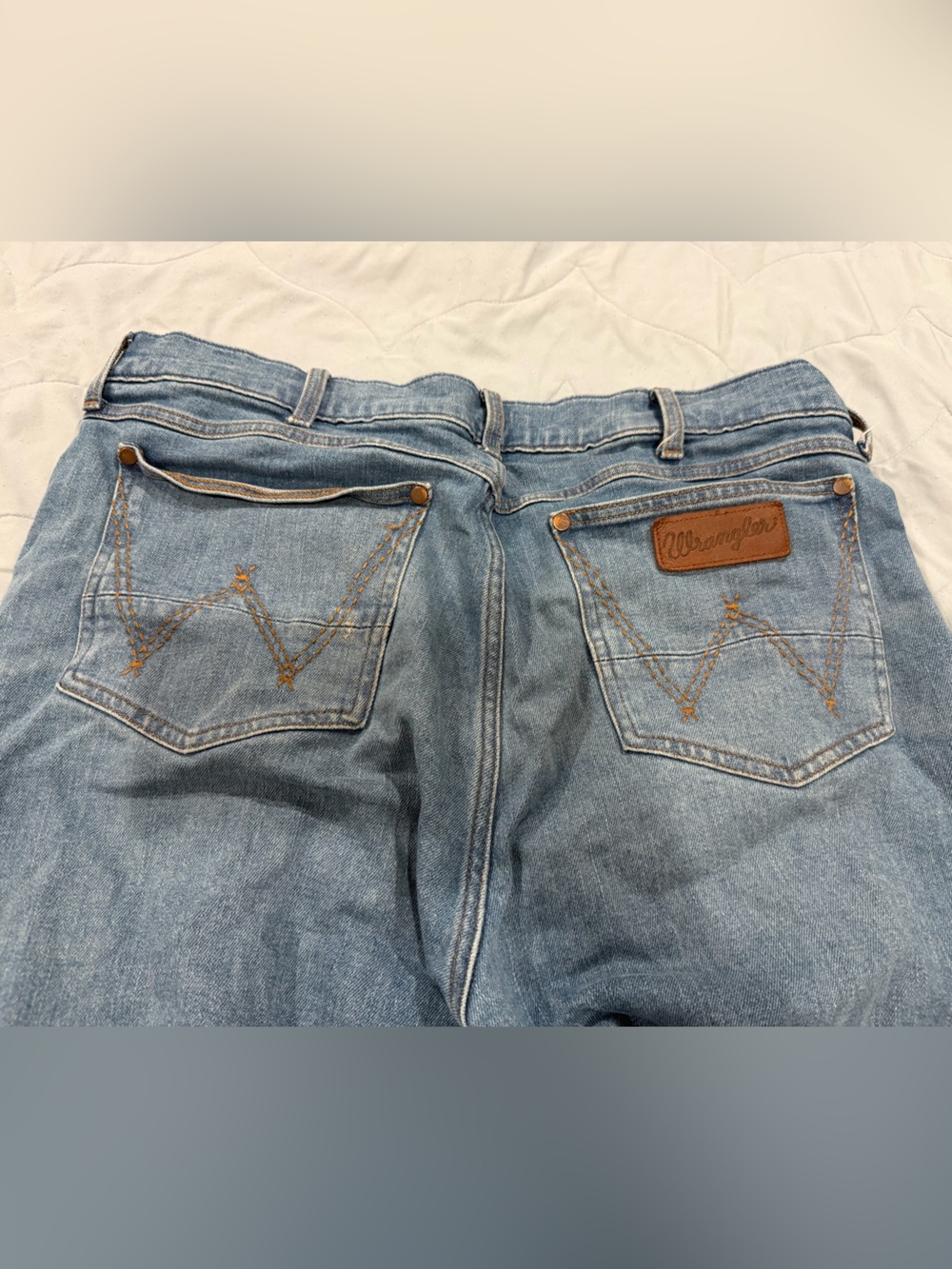 Wrangler Retro Slim Boot Light Blue Denim Jeans 36x30